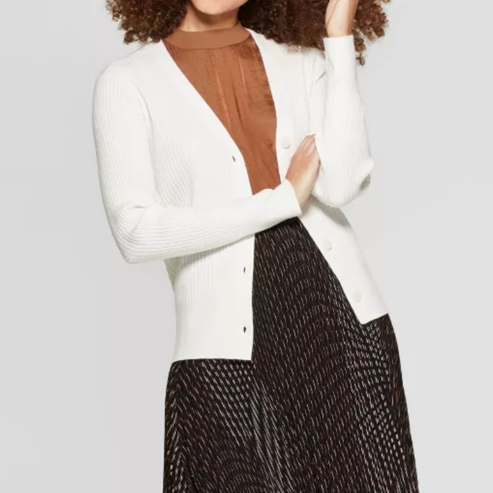 A New Day cream button down Casual Cardigan